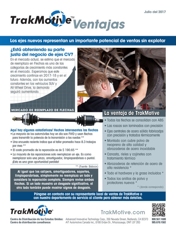 Los ejes nuevos representan un importante potencial de ventas sin explotar