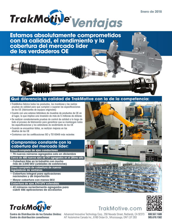 Estamos absolutamente comprometidos con la calidad, el rendimiento y la cobertura del mercado líder de los verdaderos OE